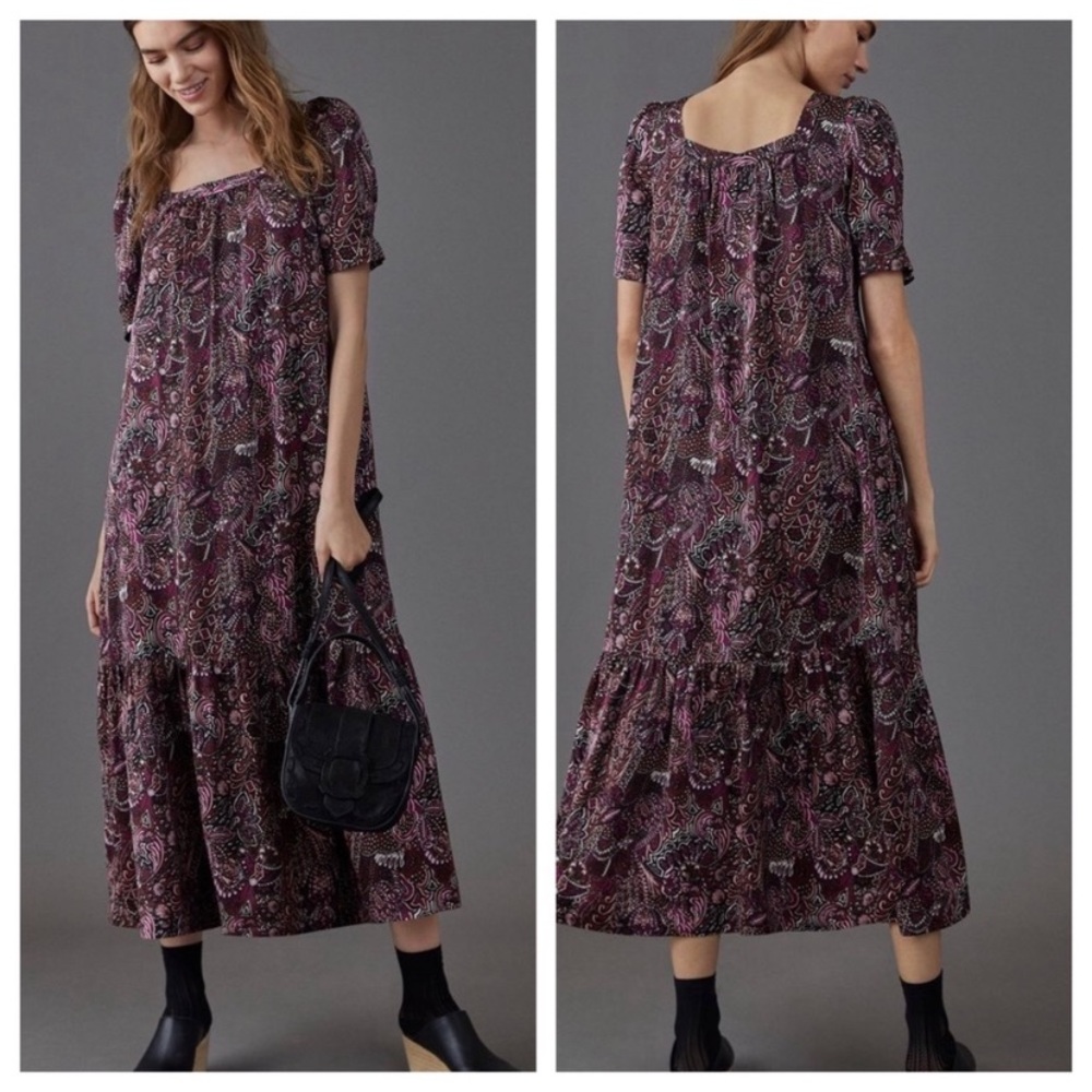 Maxi Lisabetta Dress in Wine